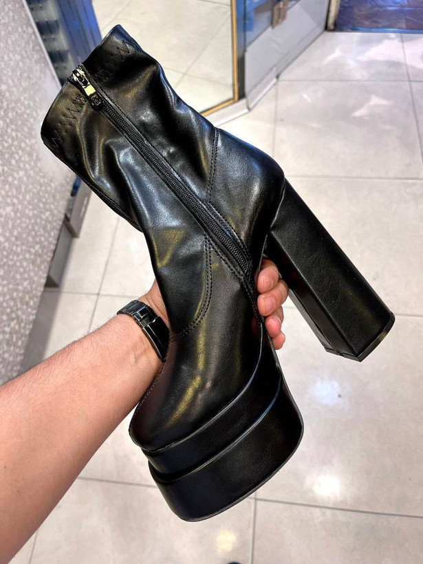 بوت جورابی لژدار چرمی