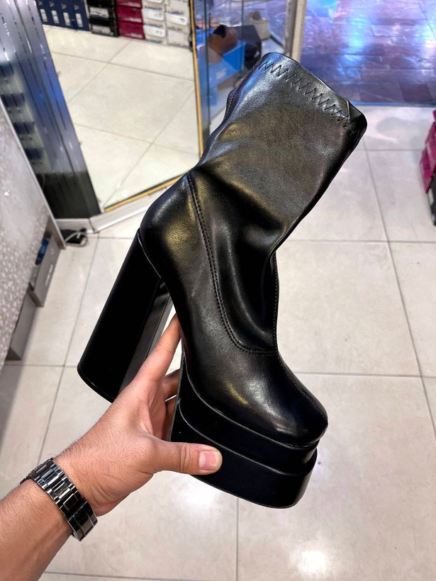 بوت جورابی لژدار چرمی