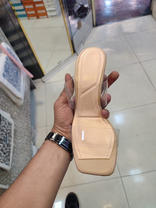 صندل طلقی پاشنه شیشه ای