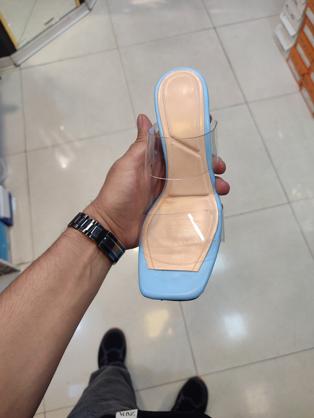 صندل طلقی پاشنه شیشه ای